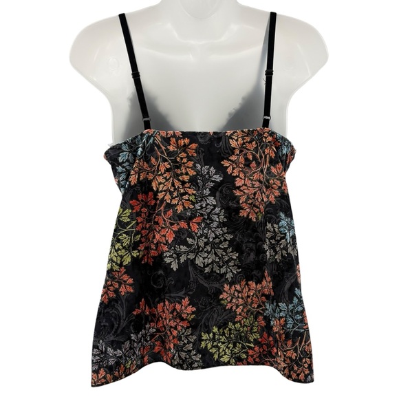 Molly Bracken Floral Lace Trim Cami Top Black Multicolor XS - Picture 4 of 9